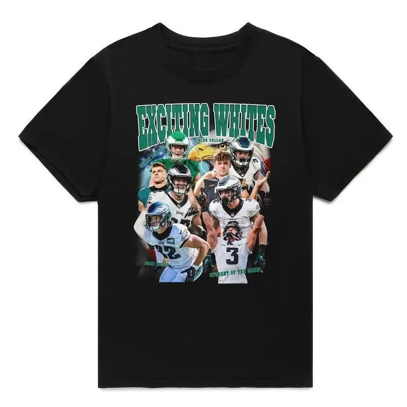 Cooper DeJean Reed Blankenship Exciting Whites Bootleg T-shirt,Philadelphia Football Graphic Tee Hoodie, Sweatshirt