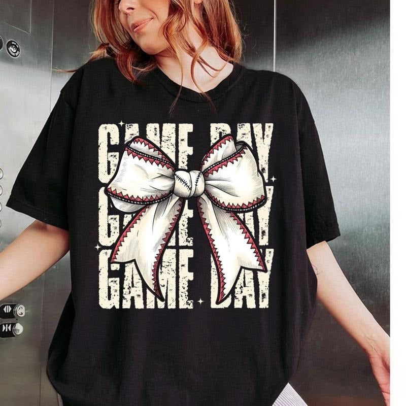 Coquette Baseball, Coquette Bow, Game day Shirt, Baseball Sport, Mom, Girly Hoodie, Sweatshirt | RetroVerseTees.com