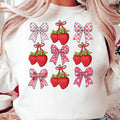 Coquette Bow Strawberry Valentine Shirt, Valentines Day Shirt, Strawberry Coquette Bow Shirt, Valentine Love Shirt, Cute...