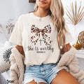 Coquette Christian Tshirt, Leopard Bow Faith Tee, Bible Verse, Girly Christian Gift, Religious Women Gift, Jesus Apparel...