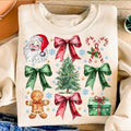Coquette Christmas Sweatshirt, Coquette Bow, Christmas sublimation, Trending, Retro Holidays, Holiday vibes, Girly...