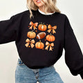 Coquette Fall Sweatshirt, Fall Football Pumpkin Sweatshirt, Fall Vibes Sweatshirt, Pumpkin spice Sweatshirt, Fall design,...