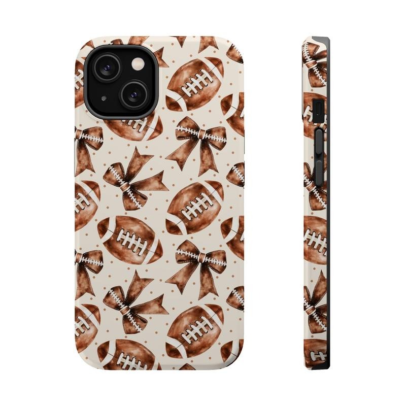 Coquette Football Phone Case Mag Safe Compatible Magnetic Tough Cases T-Shirts, Hoodie, Sweatshirt | RetroVerseTees.com