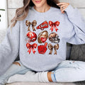 Coquette Game Day Shirt, Game Day Sweatshirt, F.ootball Mom Shirt, Sports Mom Sweater, Team Spirit Tee, Red Cheer Shirt...