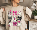 Coquette Halloween Sweatshirt, Halloween Pumpkin Sweatshirt, Cute Ghost Sweatshirt, Pumpkin Coquette Bow Shirt, Spooky...