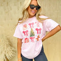 Coquette Pink Christmas Graphic Top T-Shirts, Hoodie, Sweatshirt | RetroVerseTees.com