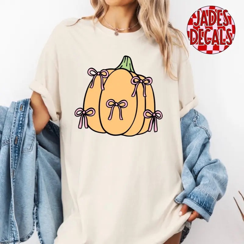 Coquette Pumpkin Tee - Comfort Colors Hoodie, Sweatshirt | RetroVerseTees.com