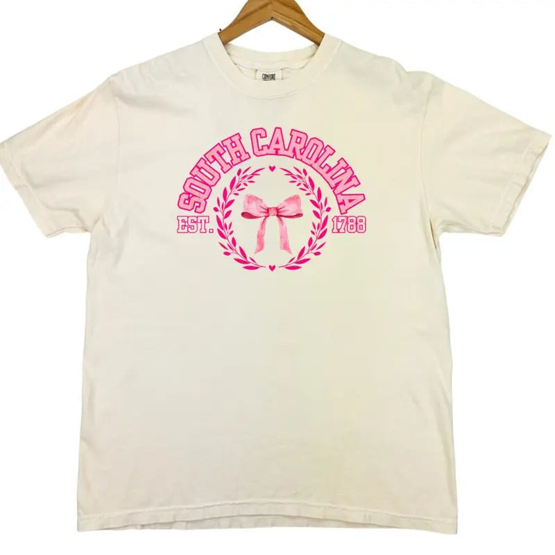 Coquette STATES Ivory Comfort Colors T-Shirt Hoodie, Sweatshirt | RetroVerseTees.com