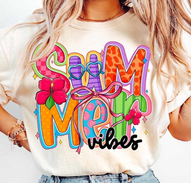 Coquette Summer Vibes Preppy Retro Beach Trendy Summer Vibes T-Shirt Hoodie, Sweatshirt | RetroVerseTees.com