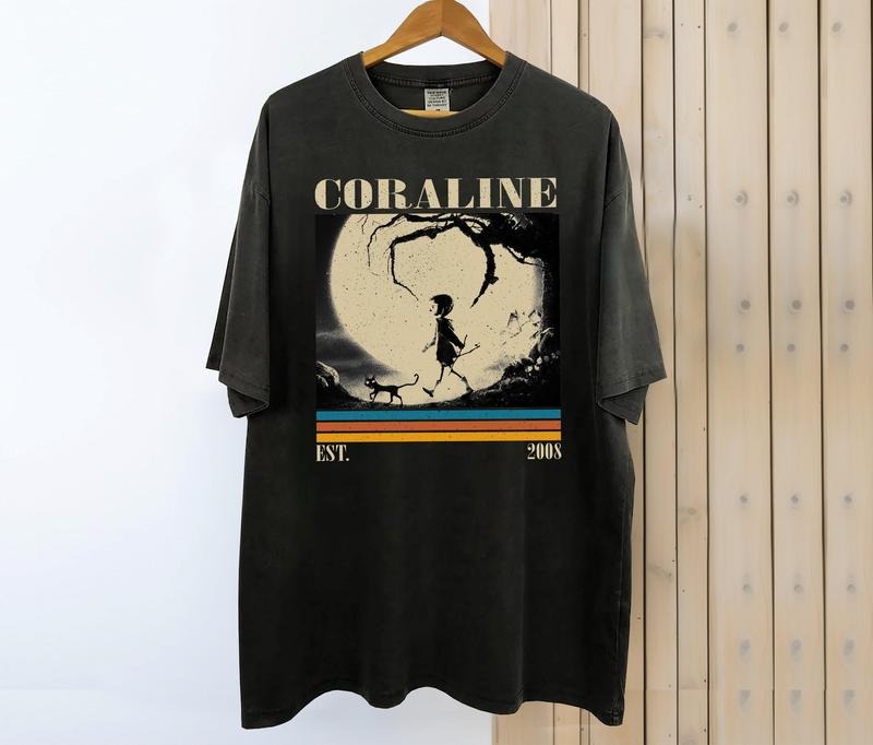 Coraline Comfort colors Shirt, Movie Shirt, Tv series Tee Cotton Fabric Hoodie, Sweatshirt | RetroVerseTees.com