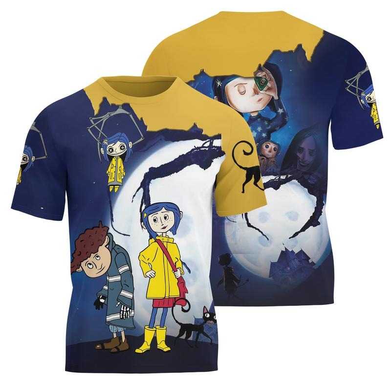 Coraline Halloween Movie T-shirt 3D Hoodie, Sweatshirt | RetroVerseTees.com