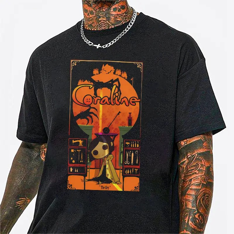 Coraline Key T-Shirt, Limited Coraline Movie T-Shirt, Skeleton Key Sweatshirt, Other Mother Hand Hoodie | RetroVerseTees.com