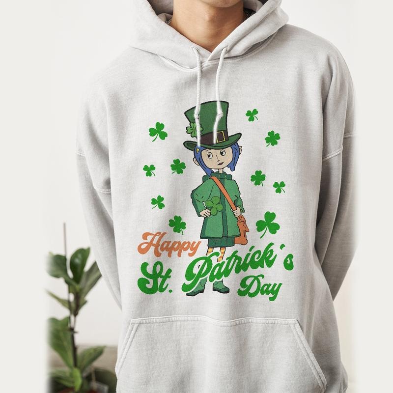 Coraline Patrick's Day Shirt, Patrick's Day T-Shirt, St Patrick's Day, Lucky Sweatshirt, Coraline ST Patrick's Day, Happy...