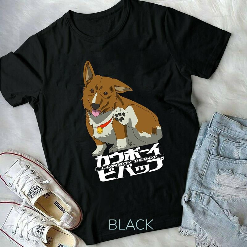 Corgi Ein Cowboy Bebop T-Shirt S-4XL, Cowboy Bebop Anime,new unisex T-Shirt S-4XL Hoodie, Sweatshirt | RetroVerseTees.com
