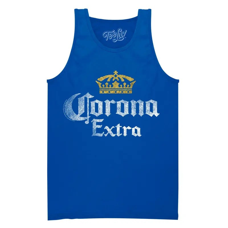Corona Extra Tank Top - Blue T-Shirts, Hoodie, Sweatshirt | RetroVerseTees.com