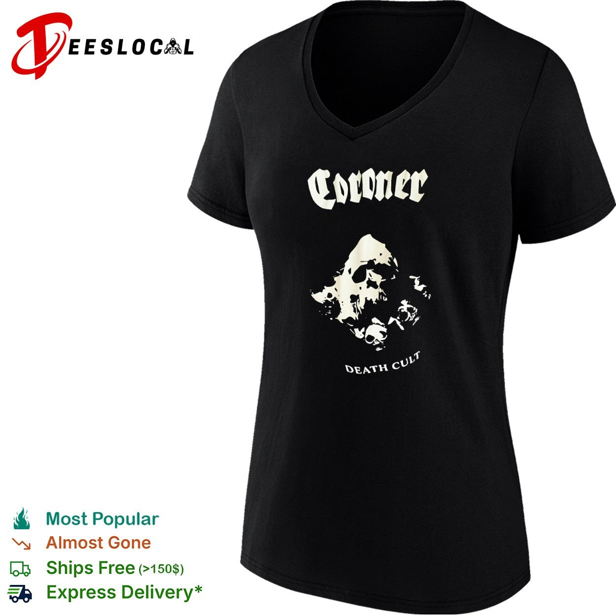 Coroner Death Cult Band thrash metal shirt