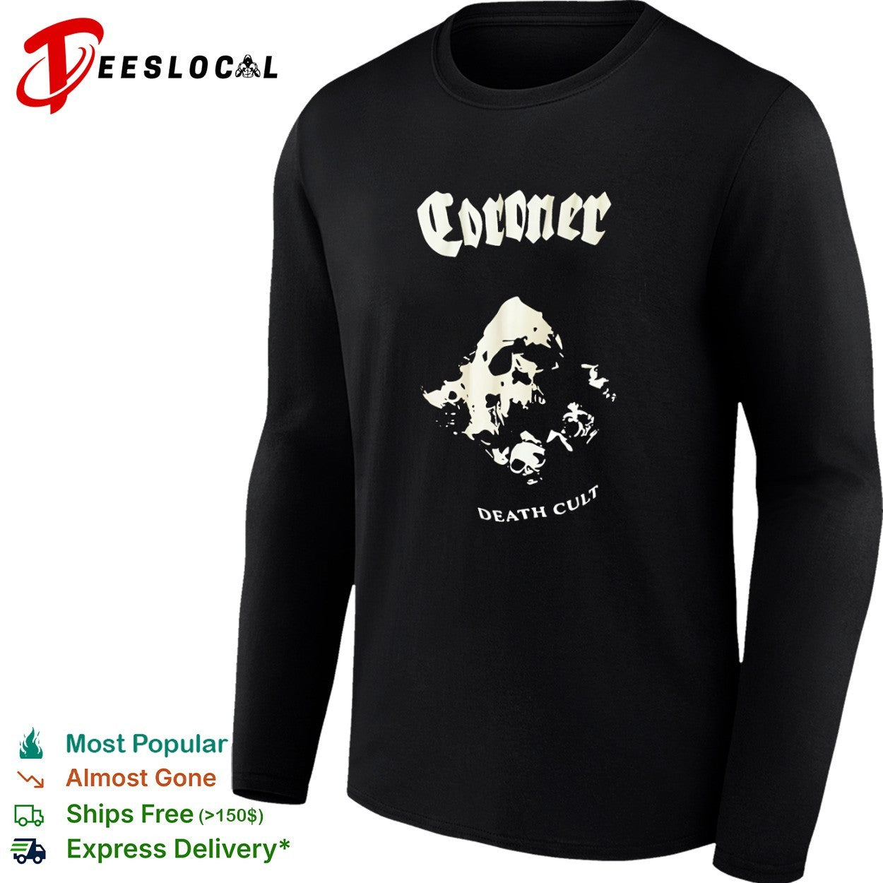 Coroner Death Cult Band thrash metal shirt