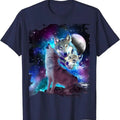 Cosmic Space Wolf Wolves Family Howling At Moon T-Shirt Hoodie, Sweatshirt | RetroVerseTees.com