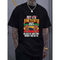 [Juneteenth T-Shirt] Juneteenth Graphic Men'WB shield Athletic T-Shirt | Polyester/Cotton Blend, Bold Unity Design, Crew...