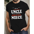 [Cotton Crew Neck Tee] Geometric Pattern Cotton Crew Neck T-Shirt - Men's Casual Regular Fit for Summer