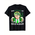 [Cotton Graphic Tee] Men's Cotton Graphic Tee - St. Patrick's Day Print T-shirt