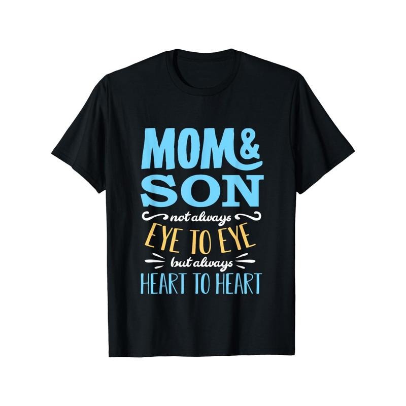 [Cotton Heart to Heart Tee] 100% Cotton Heart to Heart Print T-Shirt - Casual Crew Neck, High Stretch Knit Fabric,...