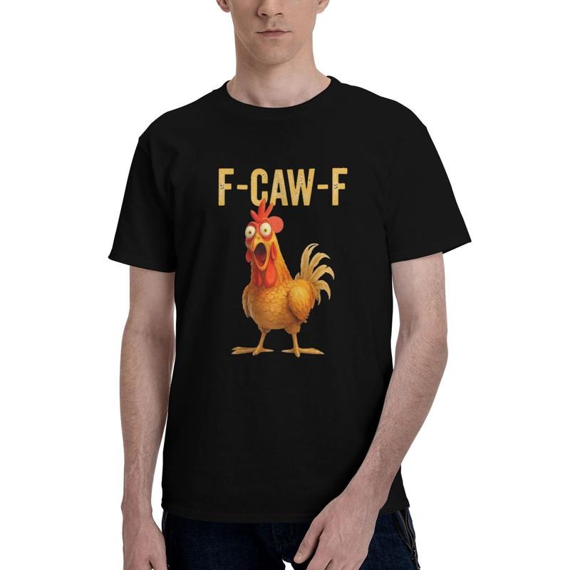 Cotton Mens Funny F-Caw-F Chicken shirts,FCAWF Chicken T-Shirt Hoodie, Sweatshirt | RetroVerseTees.com