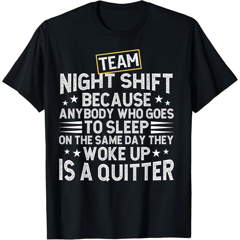 [Cotton Night Shift Tee] 100% Cotton Night Shift Worker T-Shirt