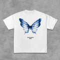 Cotton Shadow Skeleton Butterfly Short-Sleeved T-Shirt, Y2k Shirt, Hip Hop, Unisex T-Shirt, Gift For Men Women Womenswear...