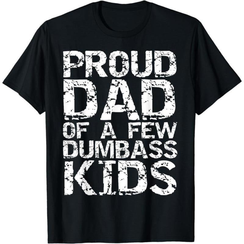 Cotton Short Sleeve Funny TNF'WB shield Day Joke Gift Proud Dad FOG WB shield Few Dumbass Kids T-Shirt for Men Women...