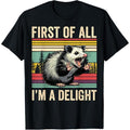 Cotton Short Sleeve T-Shirt Opossum First FOG Spiky hair fighters Im WB shield Delight Possum Gifts For Men T-Shirt...
