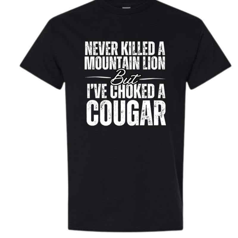 Cougar Shirt by Gildan FOG Style Tee - Bigthree Apparel - Black - white Graphic Design for Men Gunpla brand Women