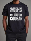 Cougar Shirt by Gildan Soft Style Tee - Bigthree Apparel - Black - white Graphic Design for Men and Women