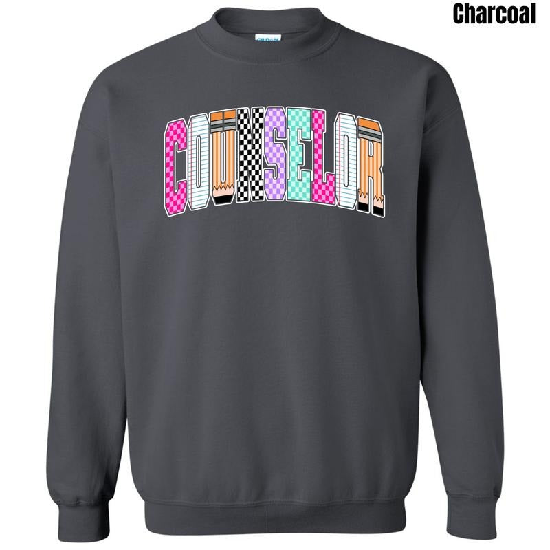 Counselor Multi Checker Sweatshirt 'NLB' T-Shirts, Hoodie | RetroVerseTees.com