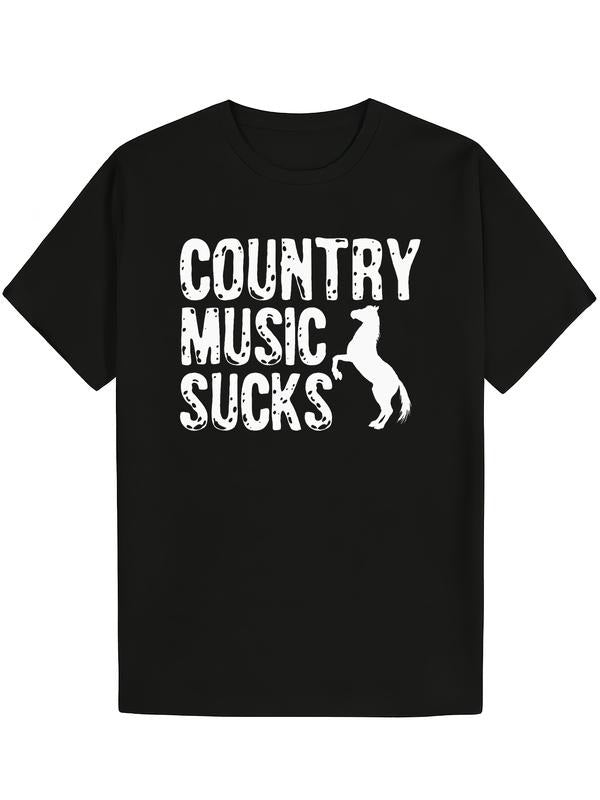 Country Music Haters T-Shirt - Simple Design with Country TNF