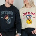 Couple Shirt, Wybie and Coraline Couple Sweatshirt, Cute Coraline T-Shirt, Valentine Movie Hoodie Shirt | RetroVerseTees.com
