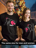 Couple'WB shield Puzzle Print Short Sleeve Graphic Tee, Casual Comfy Round Neck T-shirt for Daily Wear, Couple'WB shield...