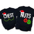 Couples Christmas Shirts, Funny Christmas Shirt Gift For Couple Chest Nuts Shirt Boyfriend Christmas Gift Husband Ugly...
