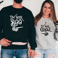 Couples Halloween Sweatshirt, I'm His Ghoul Hoodie, I'm Her Boo Sweater, Matching Halloween Party Sweatshirts, Skeleton...