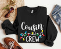 Cousin Crew Christmas Sweatshirt, Christmas Lights Hoodie, Family Matching Xmas Party Sweater, Winter Holiday Gathering,...