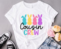 Cousin Crew Shirt, Easter T-Shirt, Matching Cousins Squad Tees, Family Easter Short Sleeve, Cousins Crew Rabbits Shirts....