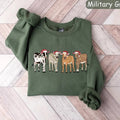 Cow Christmas Sweatshirt, Cow Lover Gift, Christmas Cow Shirt, Christmas Crewneck, Funny Christmas Shirt, Farm Christmas,...