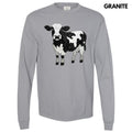 Cow Faux Rhinestone Long Sleeve Comfort Colors T-Shirt Hoodie, Sweatshirt | RetroVerseTees.com