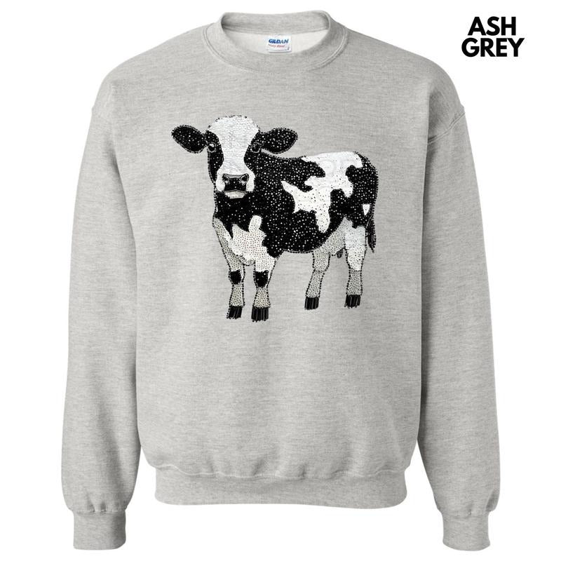 Cow Faux Rhinestone Sweatshirt T-Shirts, Hoodie | RetroVerseTees.com