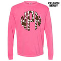 Cow Print Monogram Long Sleeve Comfort Colors T-Shirt 'NLB' Hoodie, Sweatshirt | RetroVerseTees.com