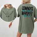Cowboys and Angels ,Whiskey and Fire Tee Casual Cotton Hoodie, Sweatshirt | RetroVerseTees.com