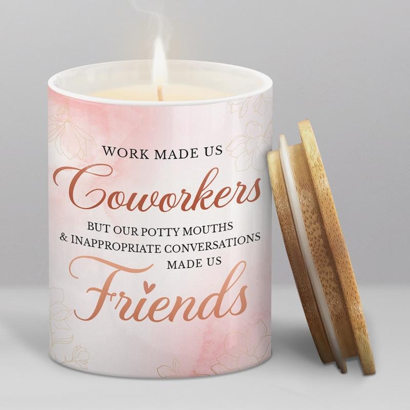 Coworker Candle Gift - Ceramic Scented Candles for Coworkers - Job Leaving Farewell Gifts for Women Colleagues Coworker...