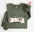 Cows Halloween Sweatshirt Halloween Ghost Cows Sweatshirt Spooky Cows Halloween Gifts Cow Lovers Halloween Gift  T-shirt,...