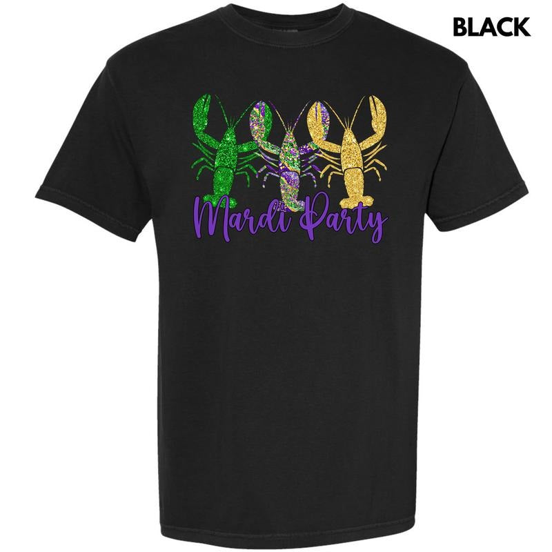 Crawfish Mardi Party Comfort Colors T-Shirt 'NLB' Hoodie, Sweatshirt | RetroVerseTees.com