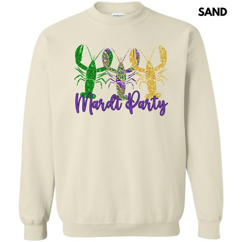 Crawfish Mardi Party Sweatshirt 'NLB' T-Shirts, Hoodie | RetroVerseTees.com